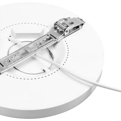 Downlight LED AP/INC CIRCLEunisize 10W, 1010lm, 3000K, Ø165×22mm, blanc 
