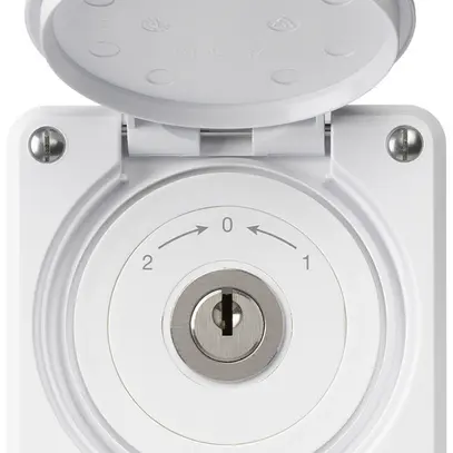 UP-Schlüsselschwenktaster robusto IP55 weiss mit Deckel Wechsler 