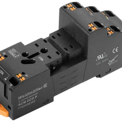Base per relè Weidmüller D-SERIES SCM 2CO P 2C 12A PUSH IN 