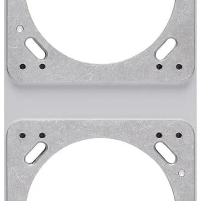 Placca di montaggio INC robusto 2×1 grigio 