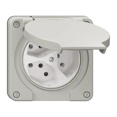 Presa NEVO N.CO, 3×T13, IP21, 3×separato, grigio chiaro 