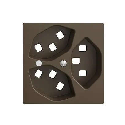 Kit frontale EDIZIOdue coffee 60×60mm 3×T23 con lente 