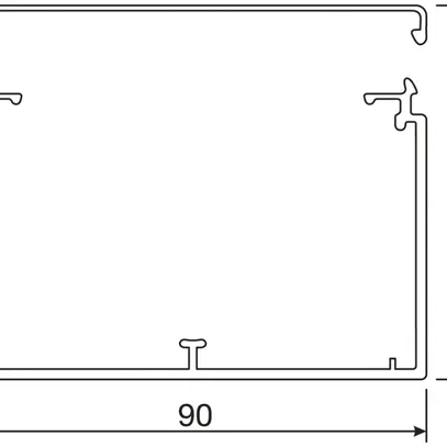 Canal d'installation tehalit LFH 90×60×2000mm gris clair 