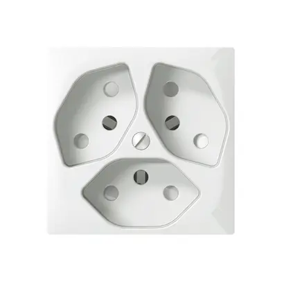 Presa ENC SIDUS 3×T13 bianco lucido con shutter 