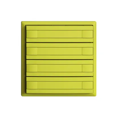 Poussoir ENC KNX 8× EDIZIOdue lemon RGB sans LED avec insert papier 