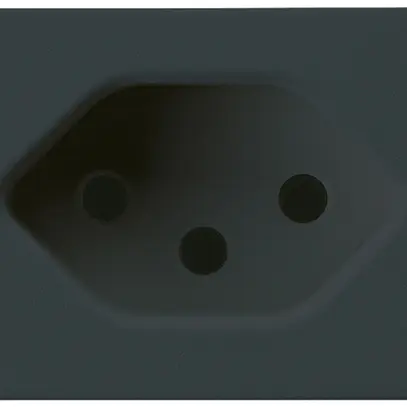 Prise INC FLF Hager type 13 noir avec bornes enfichables avec ressort 