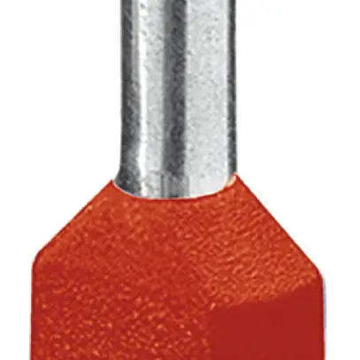 Capocorda doppio isolato PX DIN 46228 2×10mm² L=14mm rosso 