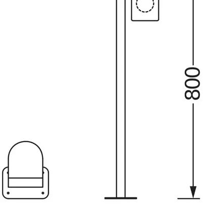 Borne lumineuse LDV ENDURA CLASSIC CASCADE E27 ambre 820mm aluminium anthracite 