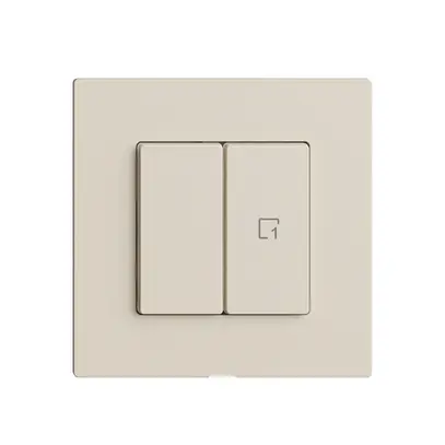 Druckschalter 1K/2T Szene Edue Wiser crema 