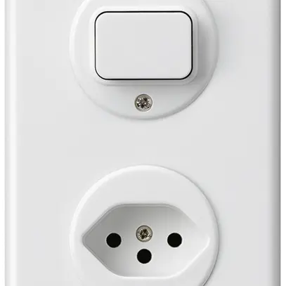 Combinazione INC Hager basico I-I verticale pulsante+tipo 13 bianco 