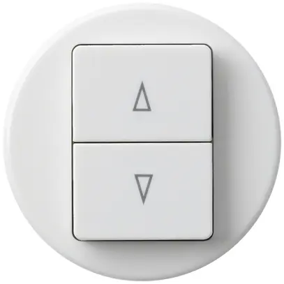 Pulsante per tapparella basico bianco con 2 tasti di comando 