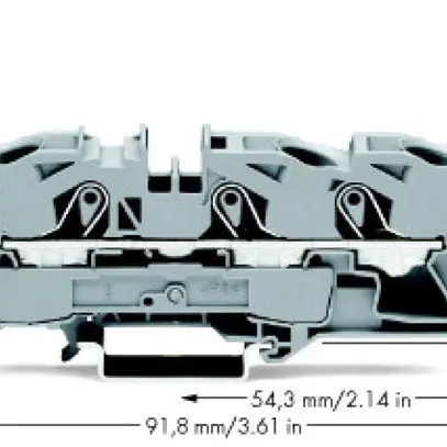 Durchgangsklemme WAGO TopJob-S 16mm² 3L grau Serie 2016 