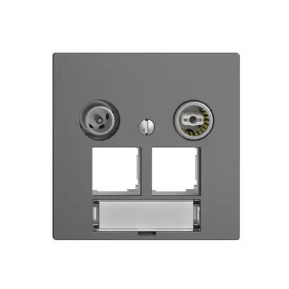 Presa multimedia EDIZIOdue F EASYNET 11dB, p.2×RJ45 S-One, grigio scuro 