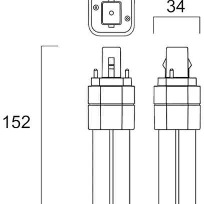Lampada LED Sylvania ToLEDo Lynx G24d 7W 770lm 4000K 145mm opale 