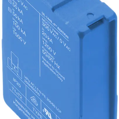 Scaricatore di ricambio Weidmüller VPU AC I 0 N-PE 305/50 LCF 