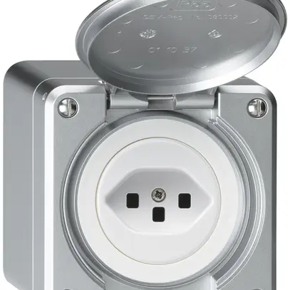 Prise AP robusto type 23 aluminium avec bornes à fiches 