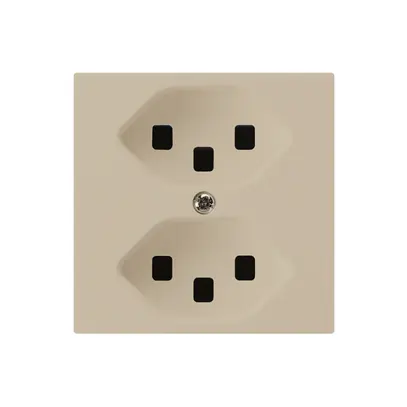 Presa kallysto 2×T23 beige con morsetti ad innesto 