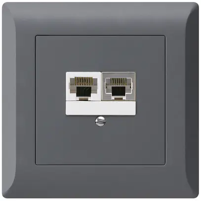 Scatola INC kallysto.line 2×RJ45s+u separato antracite 