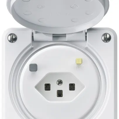 Presa FI robusto A T23 30mA bianco, con shutter 