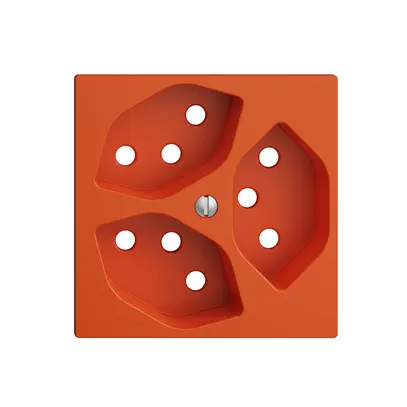 Placca frontale 3×T13 arancione EDIZIOdue 