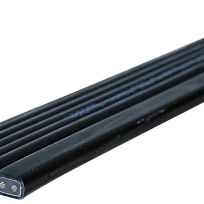 Cavo piatto Woertz Combi 5×2.5+2×1.5mm² senza alogeni nero Cca 