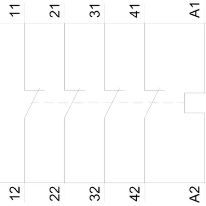Contacteur AMD Siemens SENTRON INSTA 5TT5 230V AC/DC 4NC 40A 400V 3UM 
