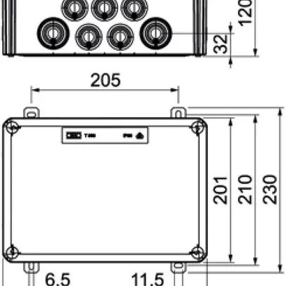 Scatola di derivazione Bettermann E30-E90 informatica 32×4mm² 285×201×120mm ar 