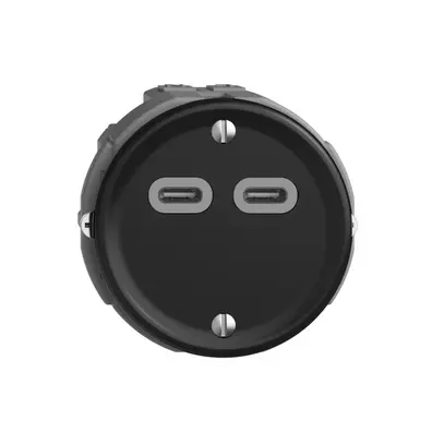 Presa USB 18W 2×tipo C Feller STANDARDdue Q 230V 3600mA nero 