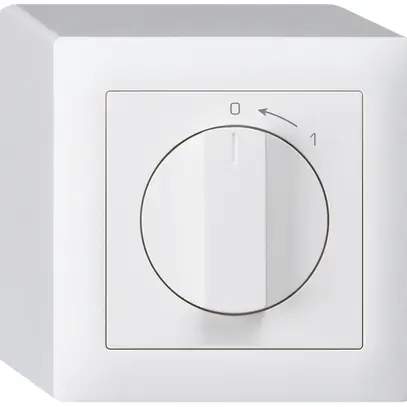 Contatto rotativo AP 0<1/1L bianco kallysto con manopola 