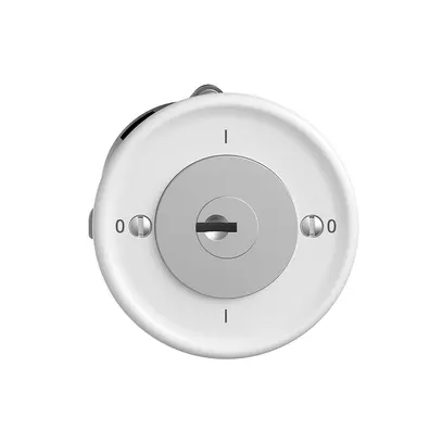 Interrupteur rotatif STANDARDdue 0/1L blanc, avec serrure de sûreté 