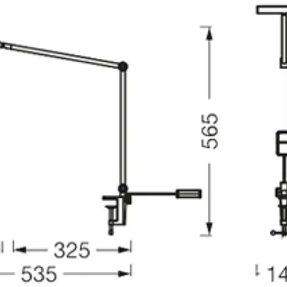 LED-Tischleuchte LEDVANCE Sun@Home Clip 15W 600lm 920…950 DIM weiss Adapter 