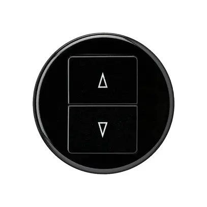 Kit frontale basico nero per interr./tasto per tapp.doppio 