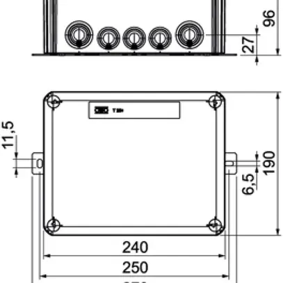 Scatola di derivazione Bettermann E30-E90 1 portafusibile 240×190×95mm 16mm²ar 