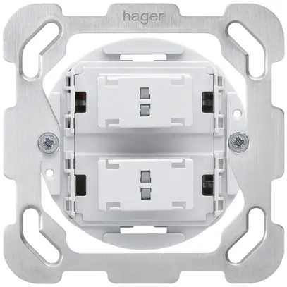 Inserto pulsante per tapparelle Hager 250V 6A 2 tasti comando placca fissaggio 