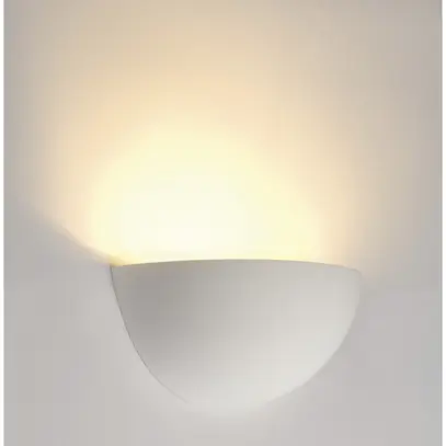 Lampada a muro SLV GL 101, E14 40W gesso tonda IP20 bianco 