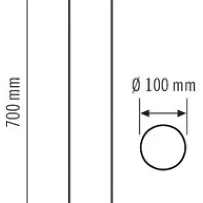 Paletto luminoso LED ESYLUX ALVA BL, 7W 3000K Ø100×700mm IP65 chiaro, antracite 