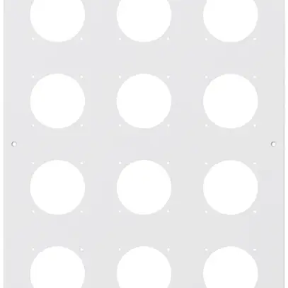 Placca d.montaggio INC robusto 4×3 alluminio, bianco 