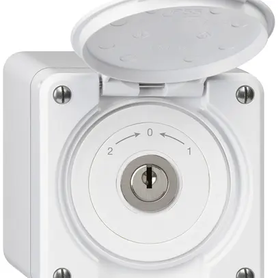 Contatto rotativo chiave AP robusto IP55 bianco con coperchio invertitore 