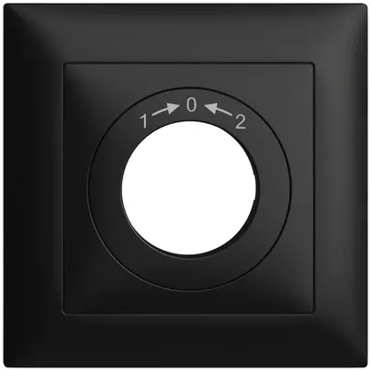 Kit frontal EDIZIOdue 1->0<-2 noir 88×88mm pour contact pivotant 