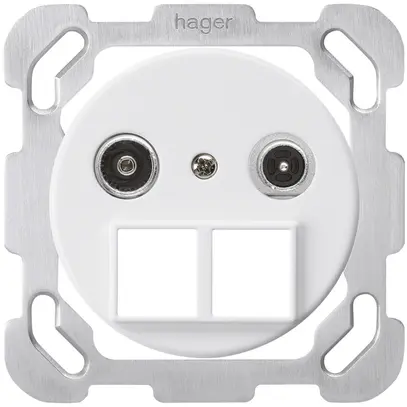 Prise multimédia ENC basico TV-R montage B 19dB 2GHz blanc 