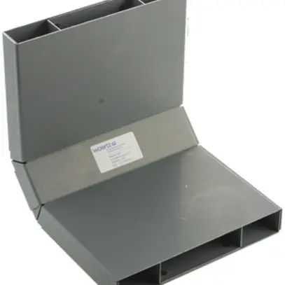 Gomito piano 90° zinc. per 50×300mm canale sottosuolo 