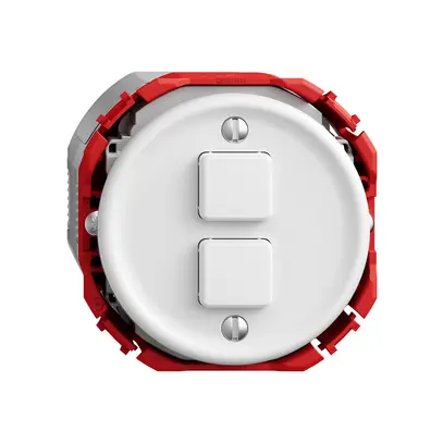 KNX-Taster RGB STANDARDdue SNAPFIX® 2×Taste m.Temperaturfüh.ws 