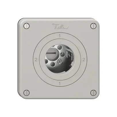 Interruttore rotativo NEVO, 3/2L, senza cilindro, KS, 2-1-2-1, grigio chiaro 