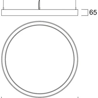 Lampada sospesa LED Sylvania Nilo 85W 9120lm 830 DALI Ø1200mm bianco 