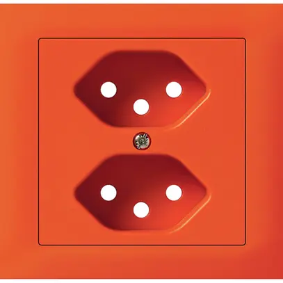 Kit frontal INC Hager kallysto pour prise G3 2×type 13 cadre enfichable orange 