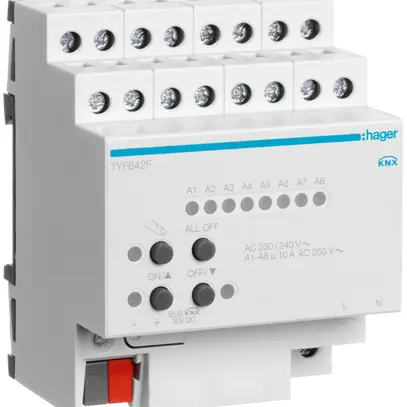 Attuatore di ventilconvettore KNX doppio 10A 