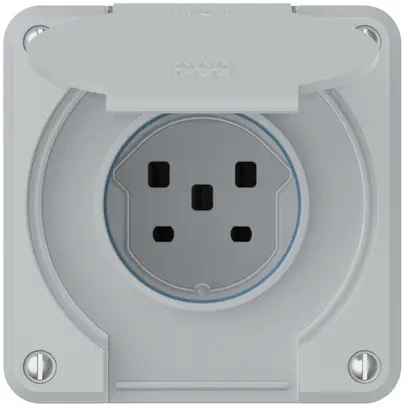 Presa INC robusto 1×tipo 25 IP55 grigio chiaro 