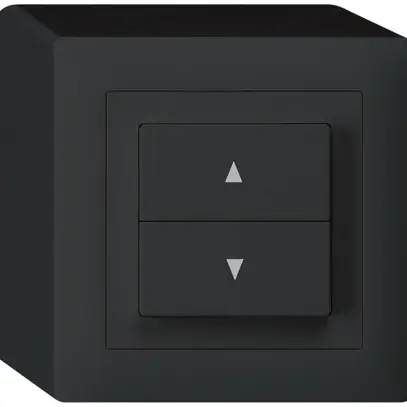 AP-Storentaster kallysto schwarz mit 2 Funktionstasten Steckklemmen 