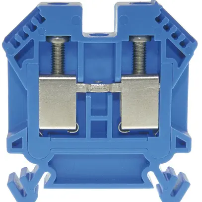 Durchgangs-Reihenklemme Woertz 4…10mm² 57A 1000V Schraubanschluss 2×1 TH35 blau 