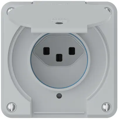 Presa robusto 1×tipo 23 luminoso IP55 grigio chiaro 